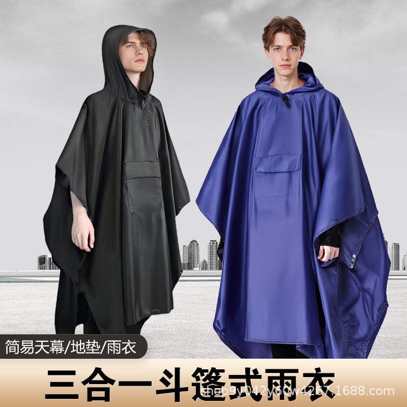 Professional Canopy Three-In-One Poncho Raincoat Multi-Functional Hiking And Mountaineering Outdoor Mat Portable Poncho - Image 2